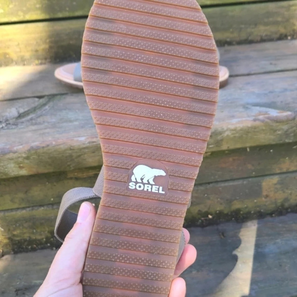 SOREL *Olive Green* Strappy Ella Sandals Size 7 - Picture 8 of 10